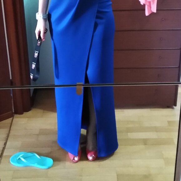 Boohoo Strapless Long Blue Dress - Picture 15 of 15